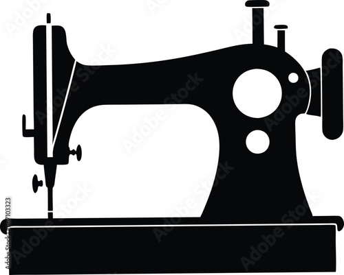 sewing machine silhouette,sewing machine flat vector icon