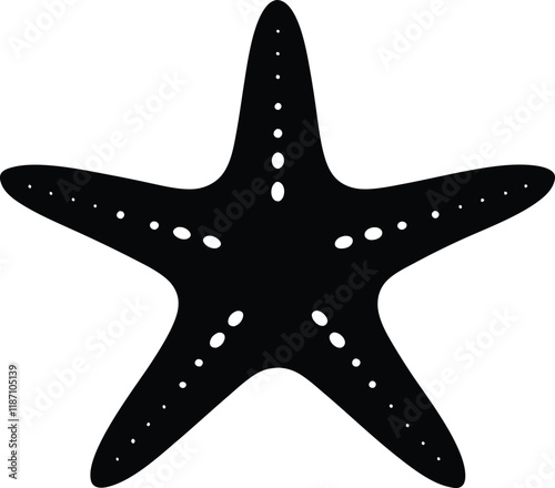 starfish silhouette,starfish vector icon design