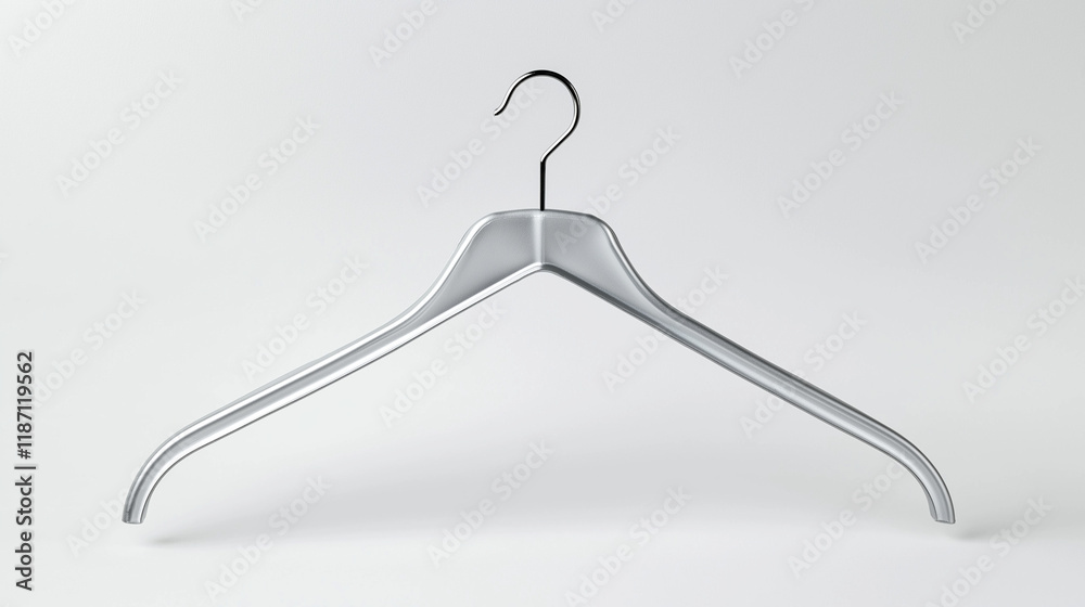 silver hanger for clothes isolated on white background silver hanger for clothes isolated on white background