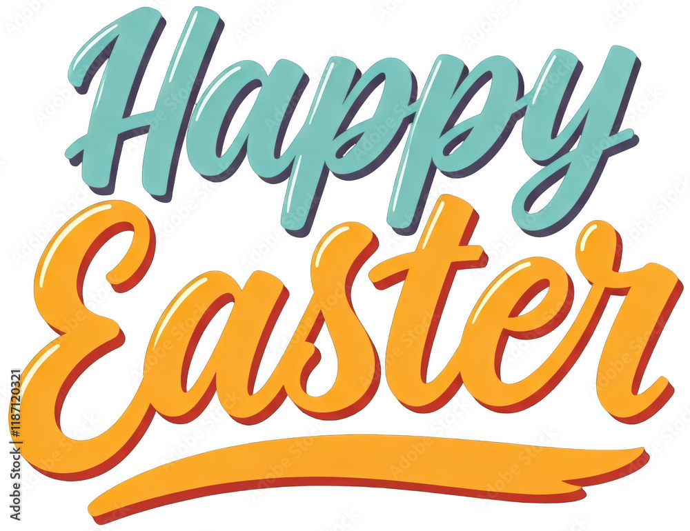Fototapeta premium Happy Easter Typography