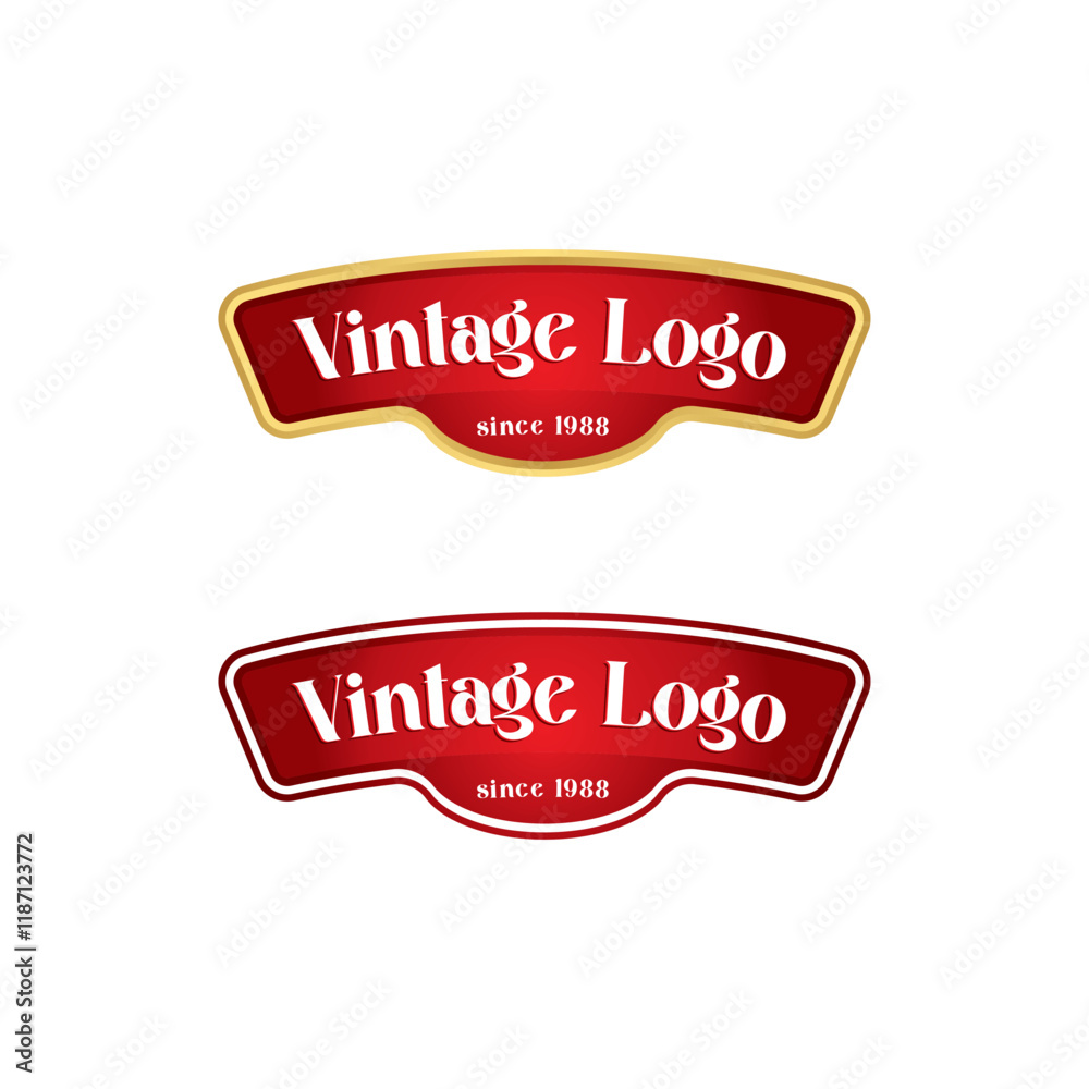 Obraz premium oval rectangle shape Vector green / Blue / Red Food company logo design template ideal for agriculture, organic food, grocery, natural harvest, baby food, cookies, cereals, organic green natural logo