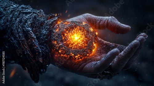 Wallpaper Mural Mystical bracelet activation enchanted forest fantasy art dark environment close-up view magical concept Torontodigital.ca