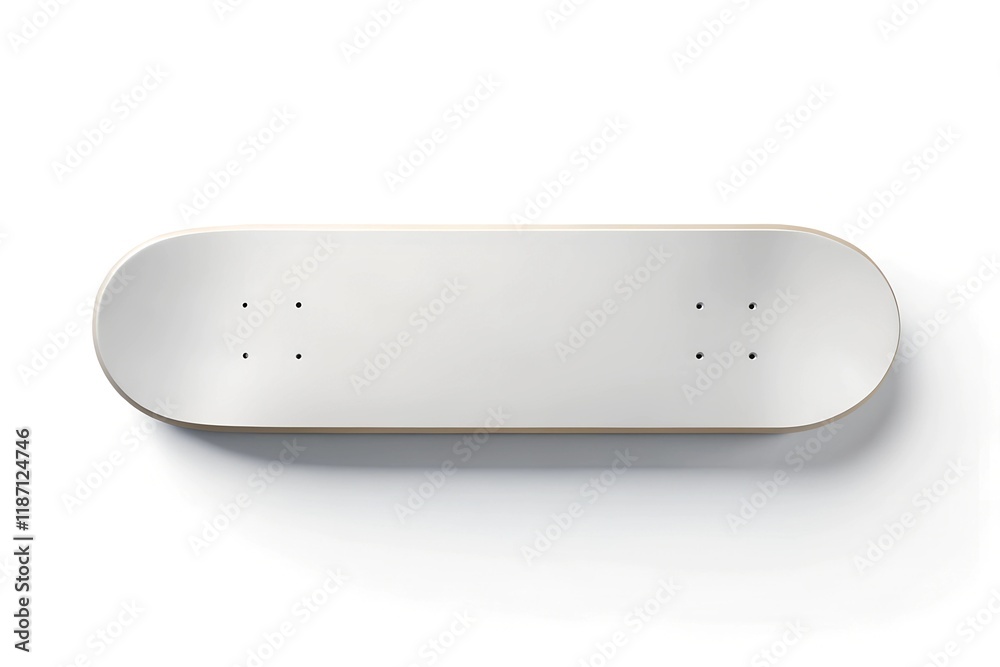 Fototapeta premium Minimalist Skateboard Deck on White Background
