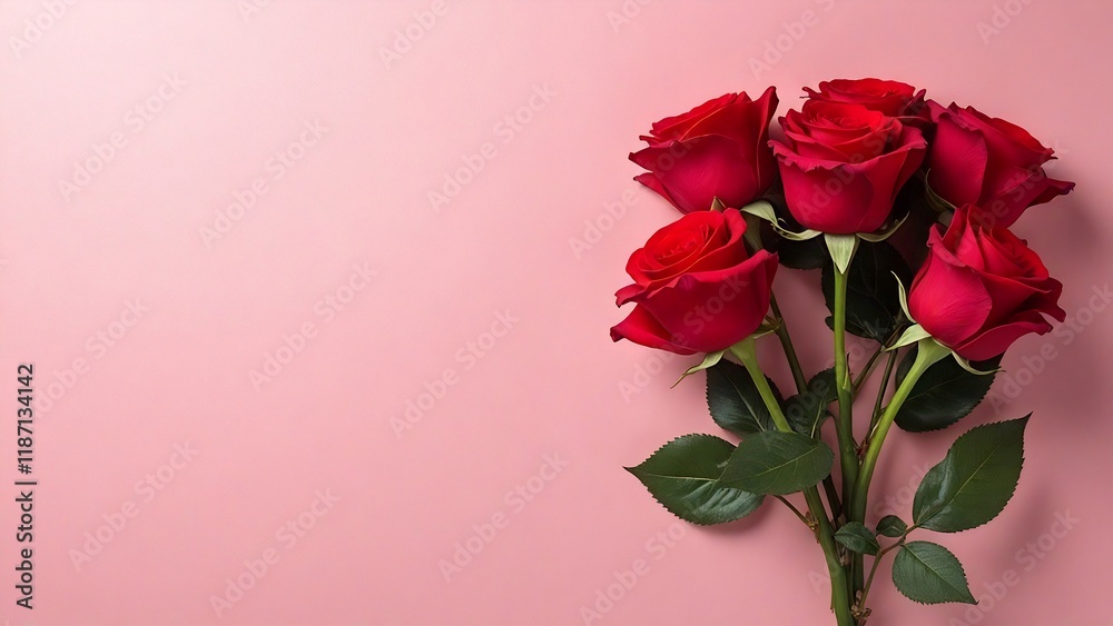 Happy Valentine’s day festive background with red roses Happy Valentine’s day festive background with red roses