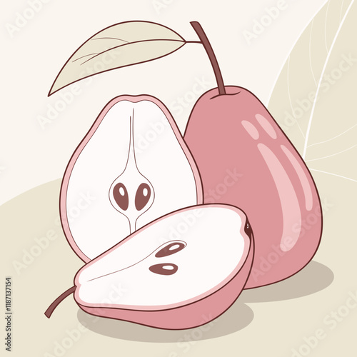 illustration of a pear