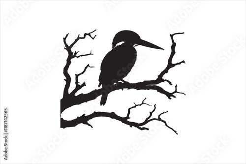 Kingfisher Silhouette vector 