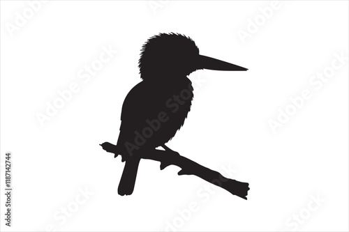 Kingfisher Silhouette vector 