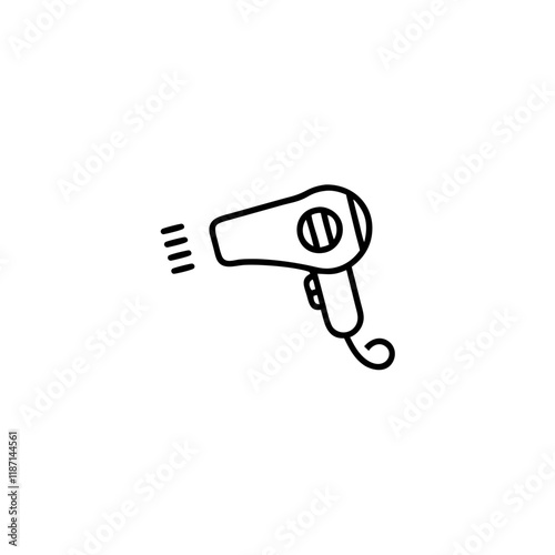 hair dryer icon isolated on transparent background
