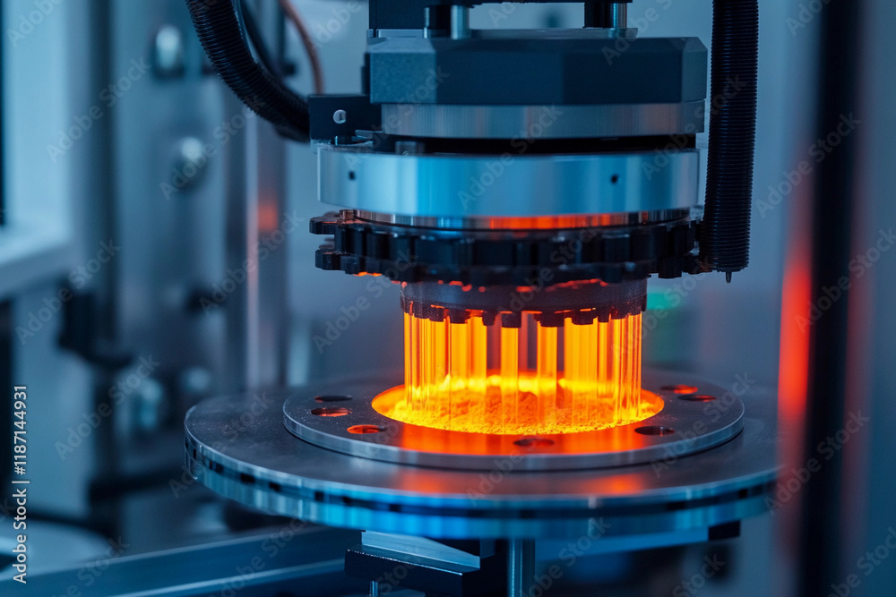 Advanced machinery displaying precision engineering in a modern laboratory during a research experiment Advanced machinery displaying precision engineering in a modern laboratory during a research experiment
