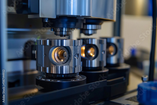 Advanced machinery displaying precision engineering in a modern laboratory during a research experiment