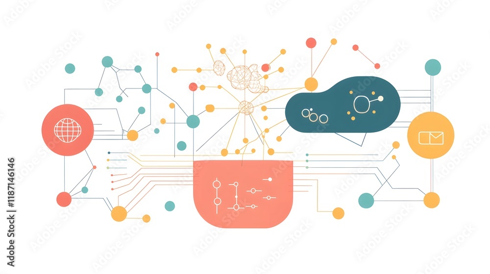 Obraz premium Abstract Digital Landscape