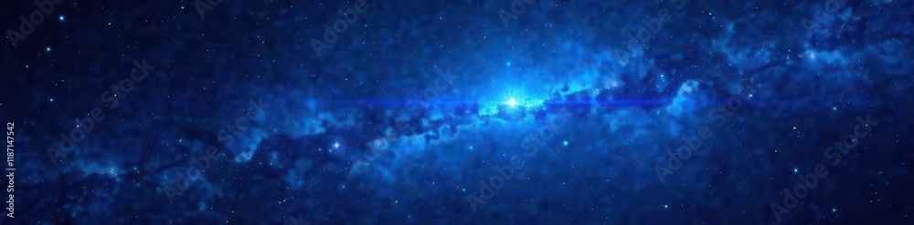 Obraz premium Blue ray streaks on dark background, cosmic effect, background, beam
