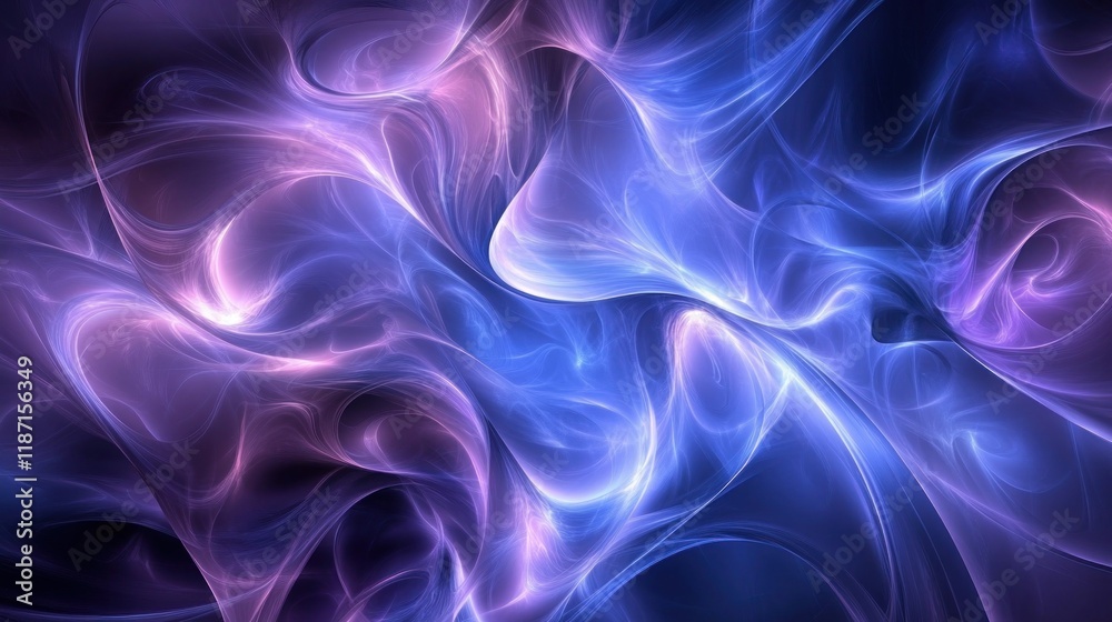 Abstract swirling nebula of purple and blue luminous energy. Abstract swirling nebula of purple and blue luminous energy.
