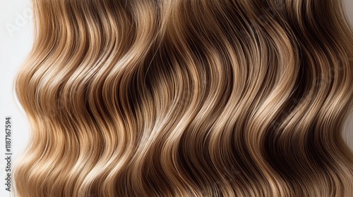 Women's hair close-up. Hair looks styled and well-groomed. Colouring hair in natural shades. Hairdressing procedures, extensions. Design for cover, brochure, advertising, marketing or presentation.