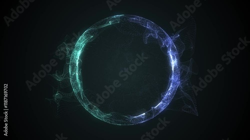 Animation of abstract energy Burning energy sphere. Background animation of an energy ball.  abstract energy sphere ball with power rice in the dark