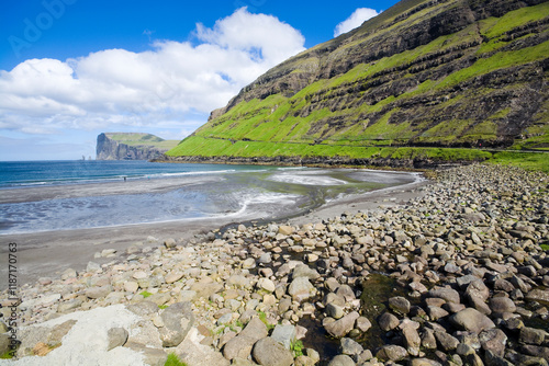 Tjørnuvík beach on Streymoy...