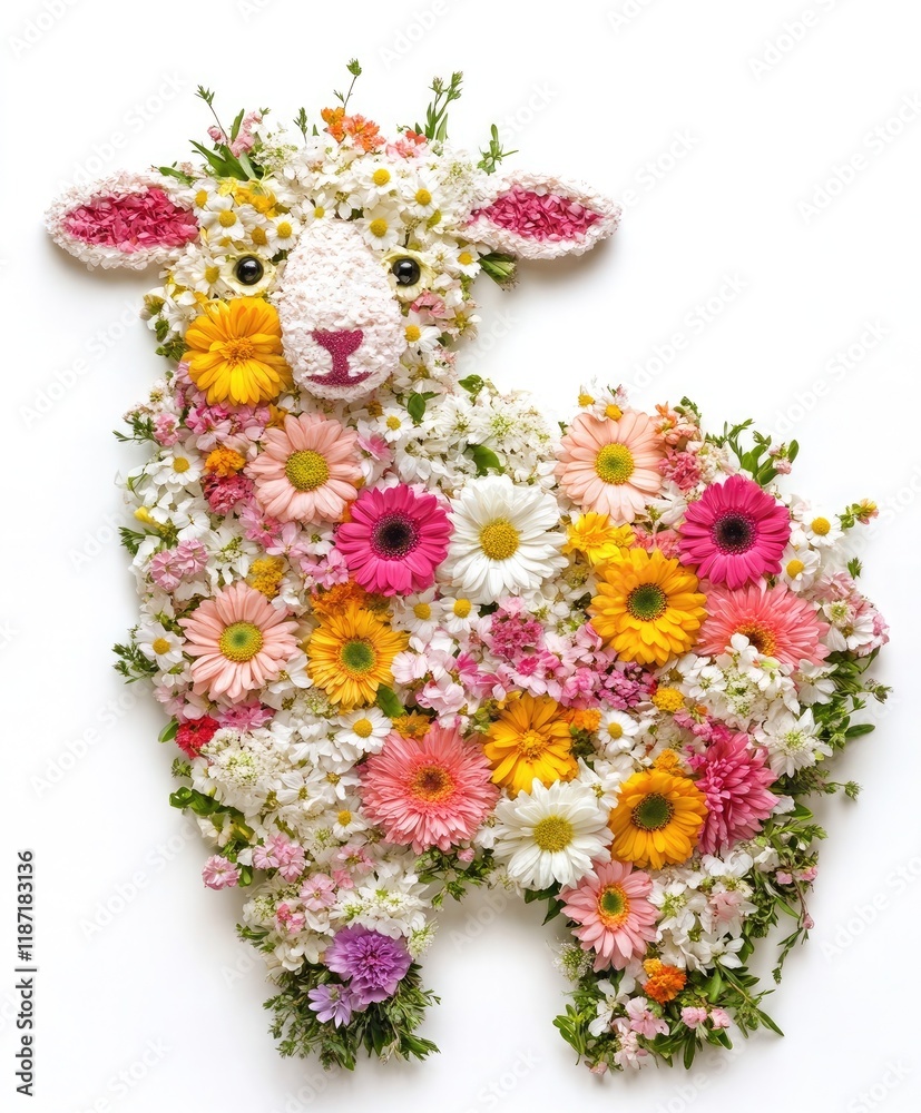 Obraz premium lamb flower arrangement 