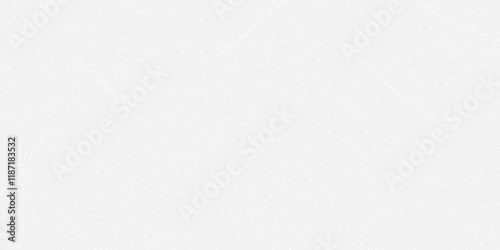 Wave of flowing particles on a white background. Abstract backdrop with dynamic elements of waves and dots. Vector in concept of AI, technology, modern science, music, sound.