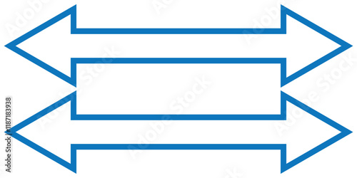 Thin Double arrow transparent icon. Double arrow symbol design from Web navigation collection. Black horizontal double arrow. 