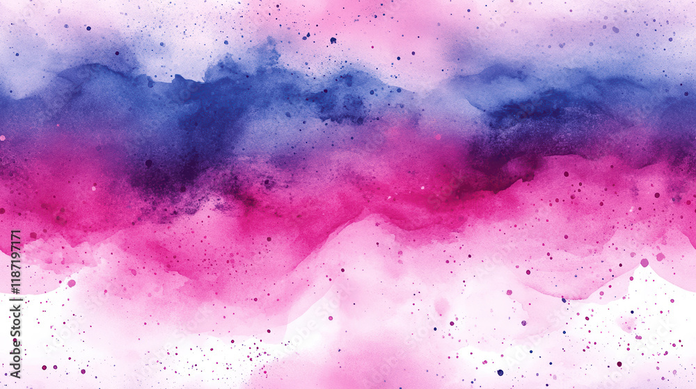 Obraz premium Abstract watercolor seamless pattern featuring a gentle blend of pink, purple, and blue hues creating a dreamy gradient effect.