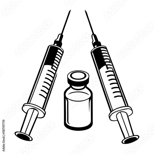 syringe isolated on white