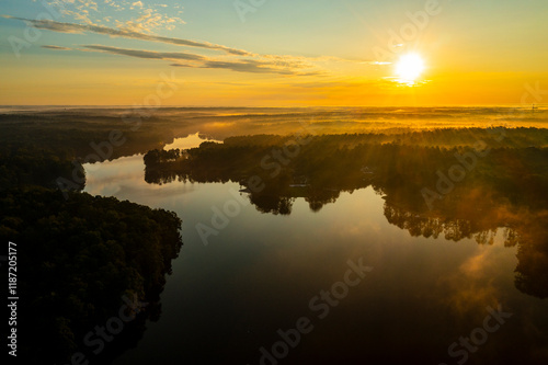 Sunrise over Lake Oconee in central Georgia.