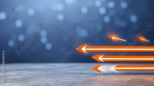 Forward Momentum: Progress and Growth - Symbolizes ambition, progress, teamwork, success, and future.  Arrows propel forward.