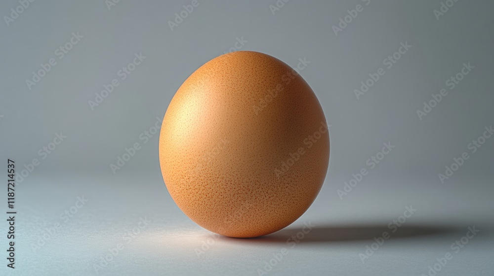 Orange Egg on Soft Background with Subtle Shadow and Texture Orange Egg on Soft Background with Subtle Shadow and Texture