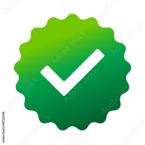 Whatsapp verified profile badge. Green verified whatsapp account icon. Social media account verification icon. Green check mark sign. Guaranteed safety person sign. PNG, transparent