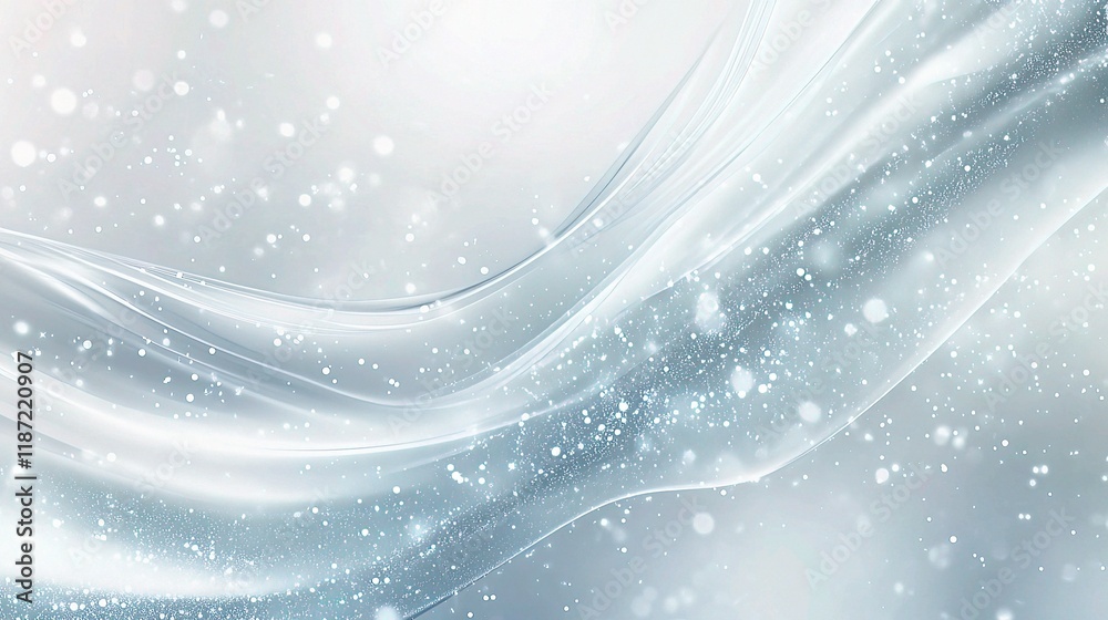 Ethereal Gray and White Flowing Particles in Abstract Design Ethereal Gray and White Flowing Particles in Abstract Design