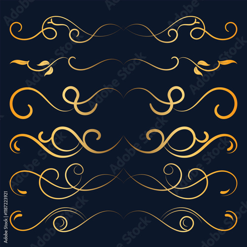 Artistic Line Dividers and Ornaments Design
