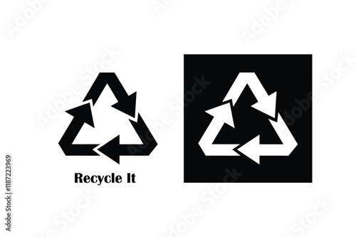 Recyclable icons. Recycle icon vector. Recycling and Environmental Icons. Vector icons for product packaging and labels.