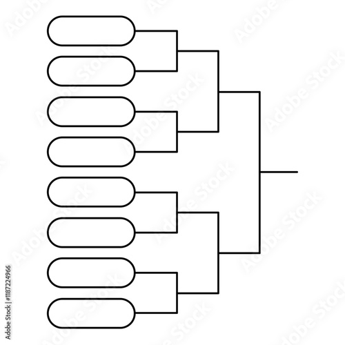 tournament brackets for teams. Blank bracket template. Championship bracket schedule for basketball , football or baseball.