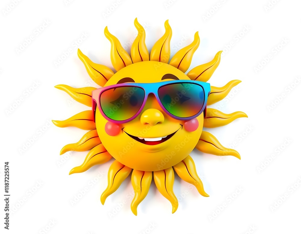 mascot sun with sunglasses isolated on white background mascot sun with sunglasses isolated on white background