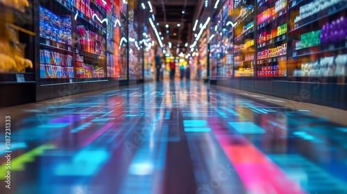 Wallpaper Mural Infographic of augmented reality commerce showcasing dynamic patterns symbolizing digital overlays retail Torontodigital.ca