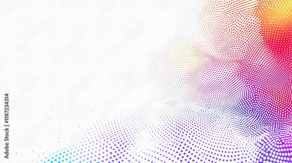 Colorful Abstract Dot Points Connected with Gradient Lines Colorful Abstract Dot Points Connected with Gradient Lines