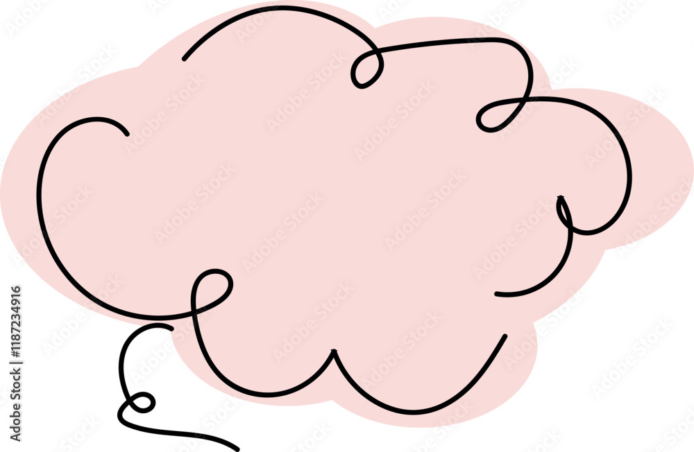 Speech bubble, round and simple Speech bubble, round and simple