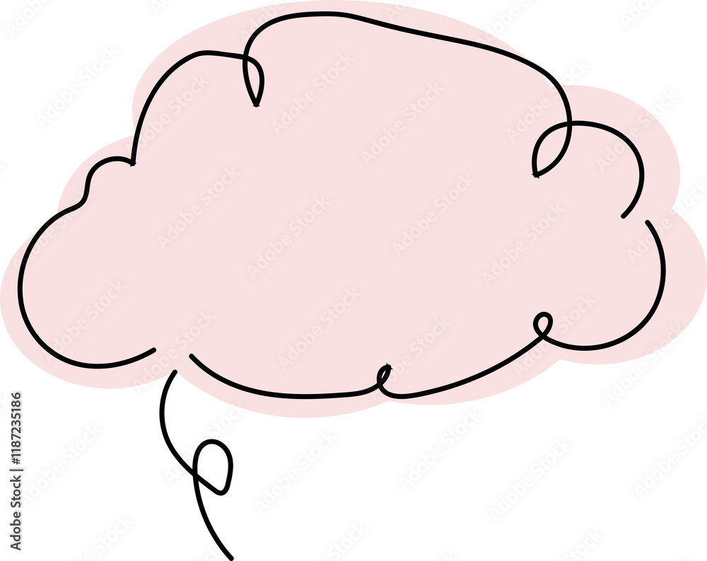 Speech bubble, round and simple Speech bubble, round and simple