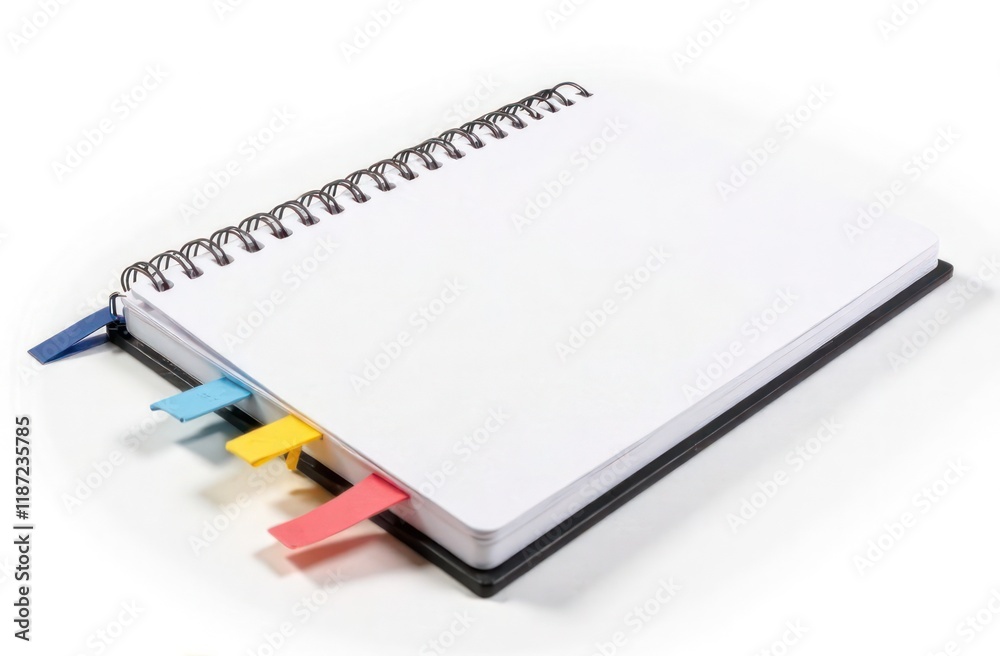 Diary with a colored tabs, isolated on white Diary with a colored tabs, isolated on white