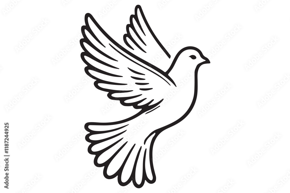 Peace symbol, dove icon vector template Peace symbol, dove icon vector template