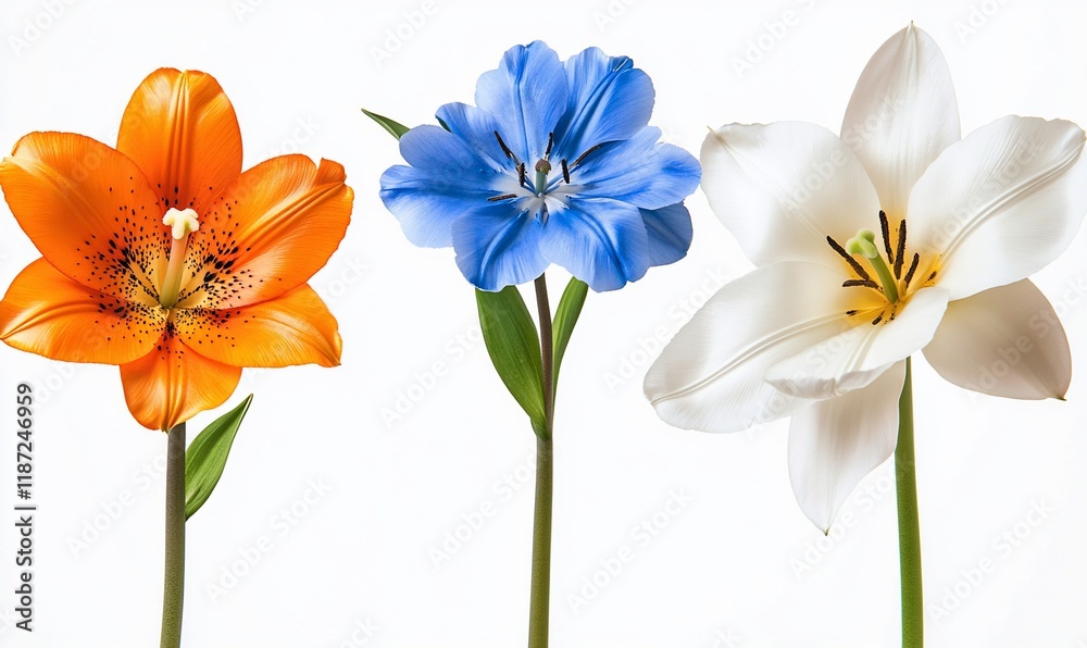 Fototapeta premium Colorful flowers studio shot