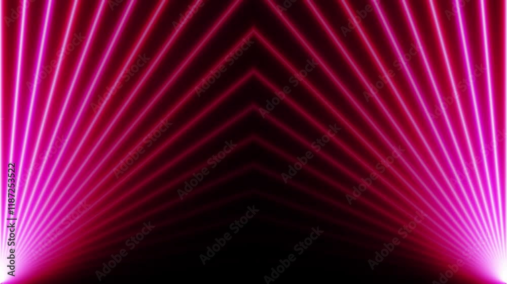 Pink Neon Diagonal Glowing Lines Background. Abstract Seamless VJ Loops.