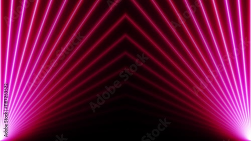 Pink Neon Diagonal Glowing Lines Background. Abstract Seamless VJ Loops.