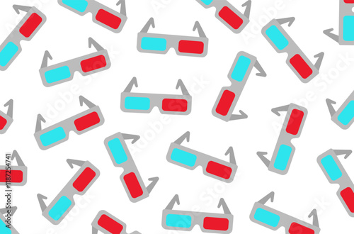 3d glasses background.