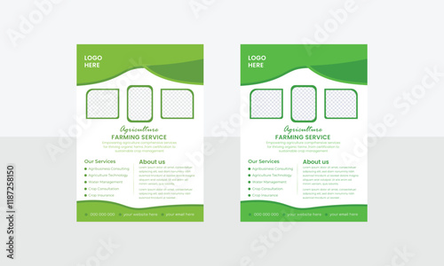 Simple Minimalistic Creative Unique Agricultural Flyer Template Design