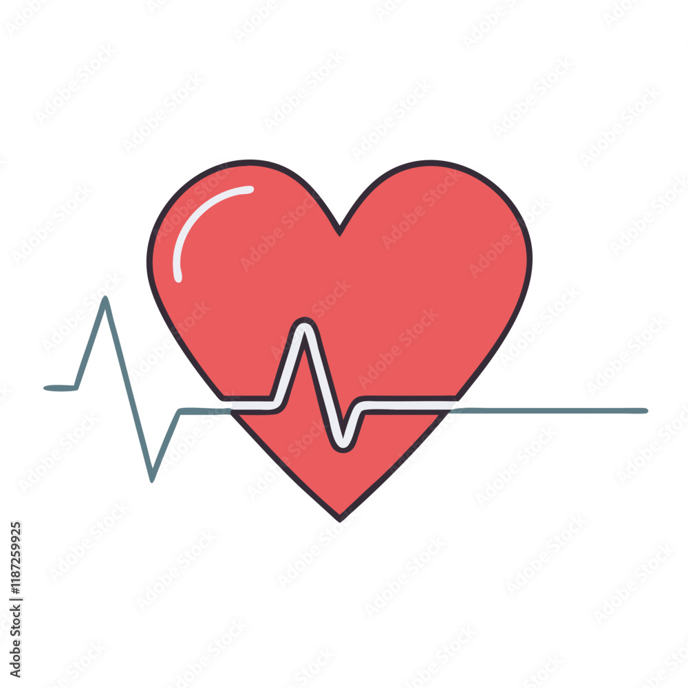 heartbeat line with heart icon, heartbeat line with heart vector. heartbeat line with heart icon, heartbeat line with heart vector.