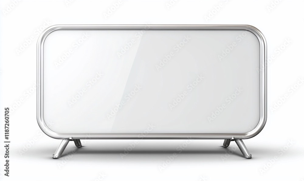 Blank silver display board mockup Blank silver display board mockup