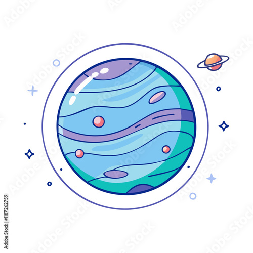 exoplanet with atmosphere icon, exoplanet with atmosphere vector.