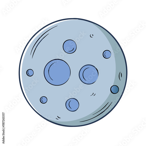 moon with craters vector icon, moon with craters vector illustration - simple illustration of moon with craters, perfect for logos,and moon with craters -themed designs.