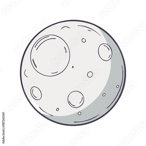 moon with craters vector icon, moon with craters vector illustration - simple illustration of moon with craters, perfect for logos,and moon with craters -themed designs.